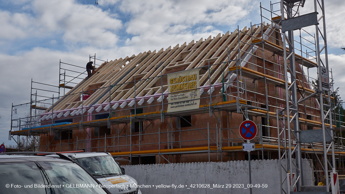 31.03.2023 - Baustelle zu einem Mehrfamilienhaus in der Niederalmstraße 16